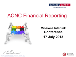 ACNC Financial Reporting