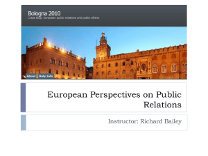 Public Relations and Public Affairs from a European