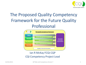 The Quality Management Competencies