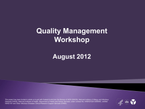 Quality Management Workshop