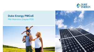 Duke Energy PM Governance 14.09.27 PMI PDD
