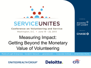 Measuring Impact: Getting Beyond the Monetary
