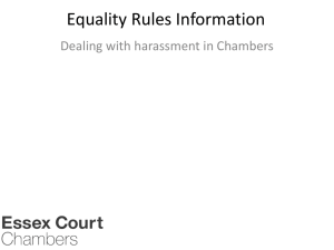 Dealing with harassment in chambers