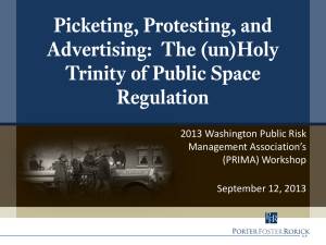 Picketing, Protesting, and Advertising: The (un)Holy