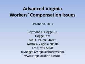 Advanced Virginia Workers Compensation Issues