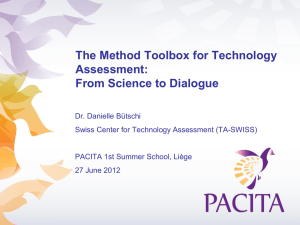 The Method Toolbox for Technology Assessment: from