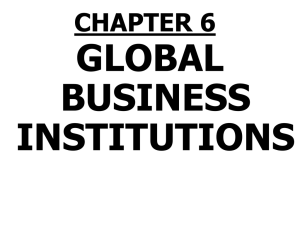 Global Business Institutions - Hankamer School of Business