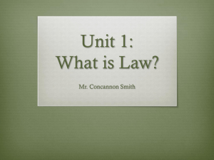 Foundations in Law - Benjamin A. Concannon Smith