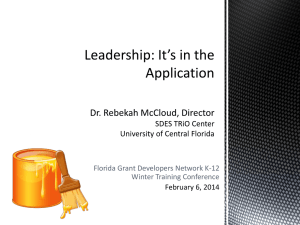 Rebekah McCloud Leadership–It`s in the Application