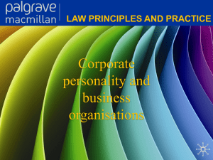 Corporate Law: Law principles and practice