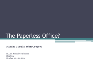 The Paperless Office? - Canadian IT Law Association
