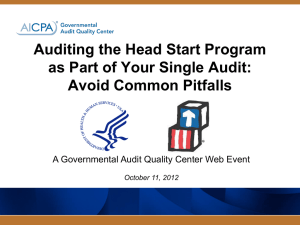 Auditing the Head Start Program as Part of Your Single