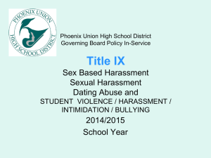 Exhibit 7 Title IX and Sexual Harassment and Dating Abuse