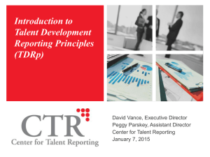 Intro_to_TDRp - Center For Talent Reporting