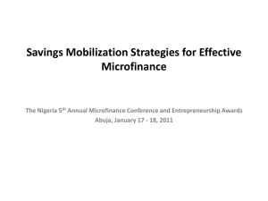 Savings Mobilization Strategies for Effective Microfinance
