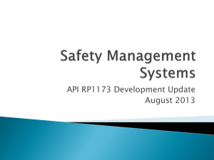 Safety Management Systems - Western Regional Gas Conference