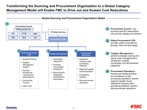 Transforming the Sourcing and Procurement Organization to a