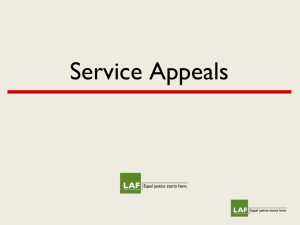 Service Appeal Presentation