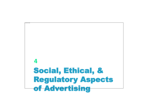 Chapter 4 Social, Ethical, and Regulatory Aspects of Advertising and