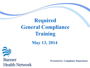 2. Banner Health- Compliance Training