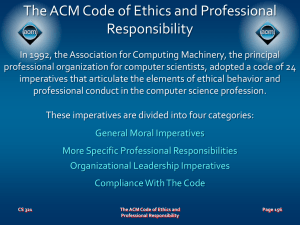 ACM Code of Ethics - SIUE Computer Science