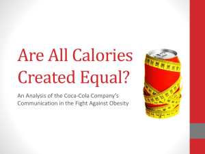 Are All Calories Created Equal?