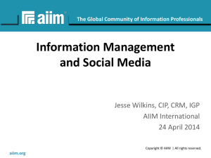 Social Media - Information Management