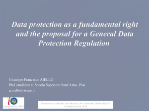 Data protection as a fundamental right and the proposal for a
