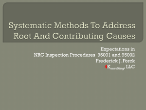 Systematic Methods to Address Root and Contributing Causes
