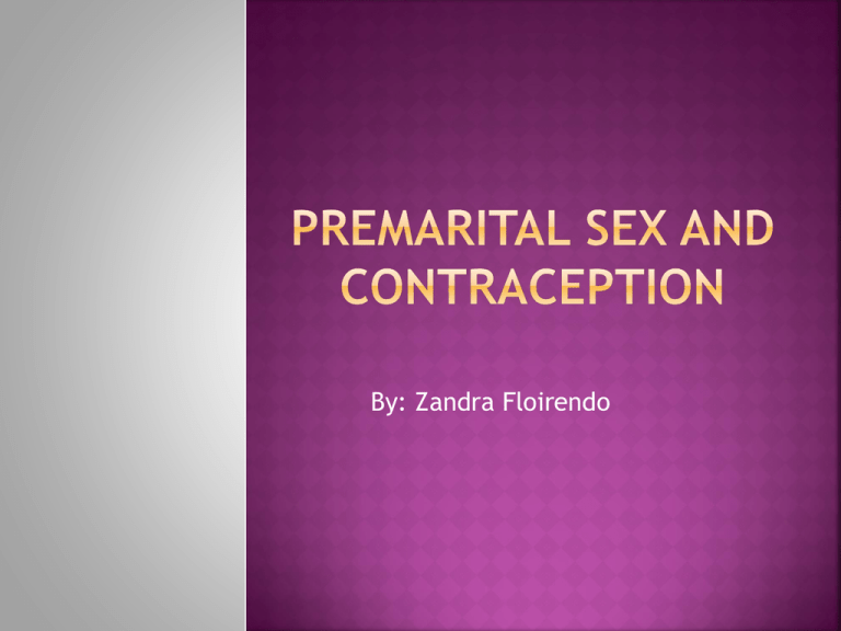 Premarital Sex And Contraception