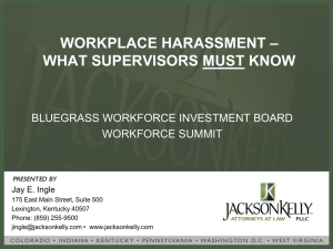 Workplace Harrassment - What Supervisors Must Know