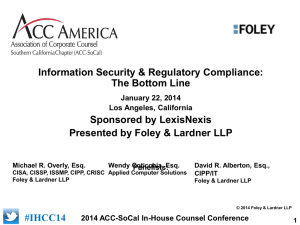 Information Security & Regulatory Compliance