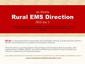 A Rural Emergency Direction for Alberta: