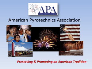 The APA is - American Pyrotechnics Association