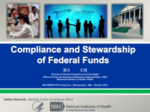 Compliance ans Stewardship of Federal Funds