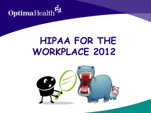hipaa - Optima Health