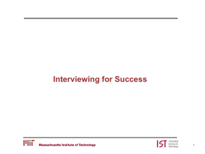 Interviewing For Success