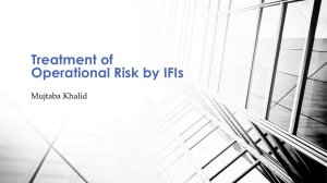 Treatment of Operational Risk by IFIs