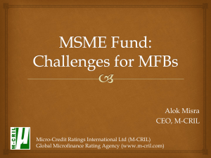 MSME Financing: Challenges for MFBs
