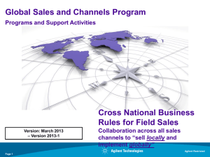 Cross National Business Rules for Field Sales