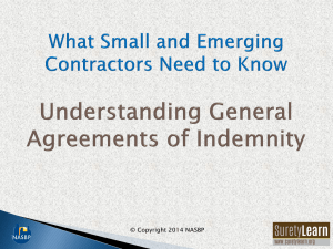 Understanding General Agreements of Indemnity