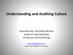 Understanding culture and how to audit it