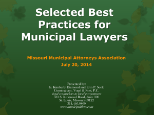 Selected best practices for municipal lawyers