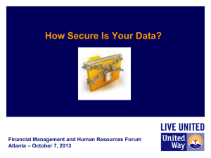 Data Security - United Way Conferences Site