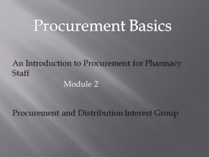 PDIG Procurement Basics Course - Module 2