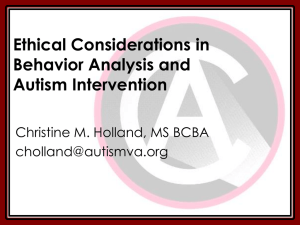 Ethical Dilemma - Commonwealth Autism Service