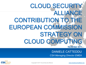 - Cloud Security Alliance