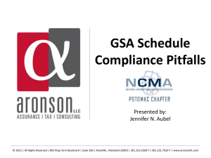 NCMA Potomac_GSA Schedule Compliance Pitfalls