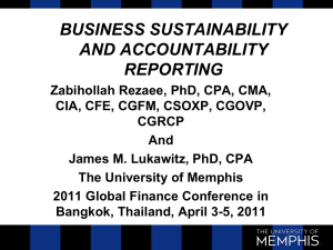 business sustainability and accountability reporting