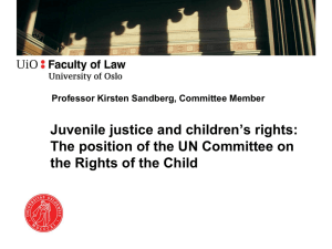Juvenile justice and children`s rights